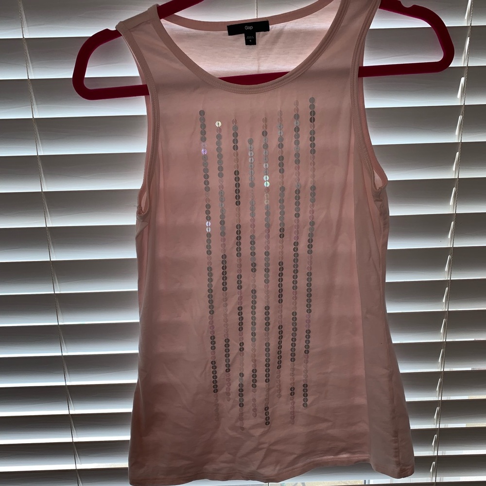 Gap Pink Tank Top with Sequins